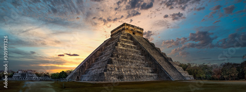 chitchenitza during sunset