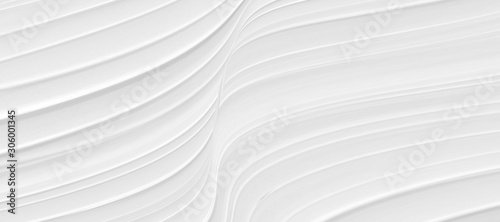 Abstract grey white waves and lines pattern.  Futuristic template background.  © Vitali