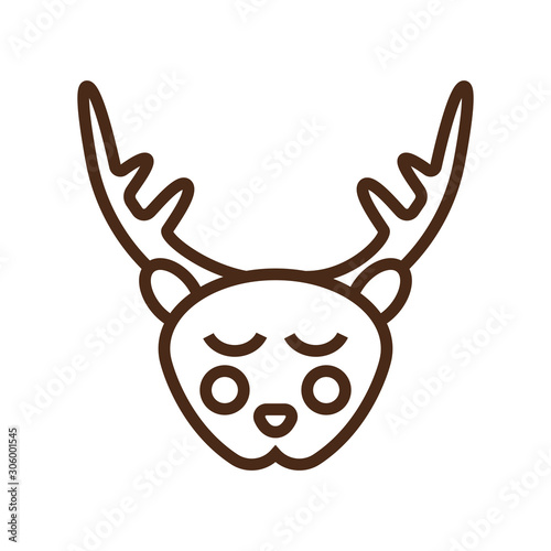 Line icon deer