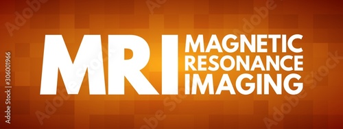 MRI - Magnetic Resonance Imaging acronym, medical concept background