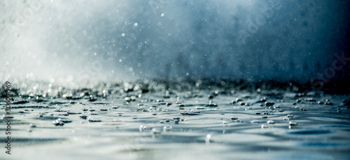 Abstract photograph of water splashed in a fountain