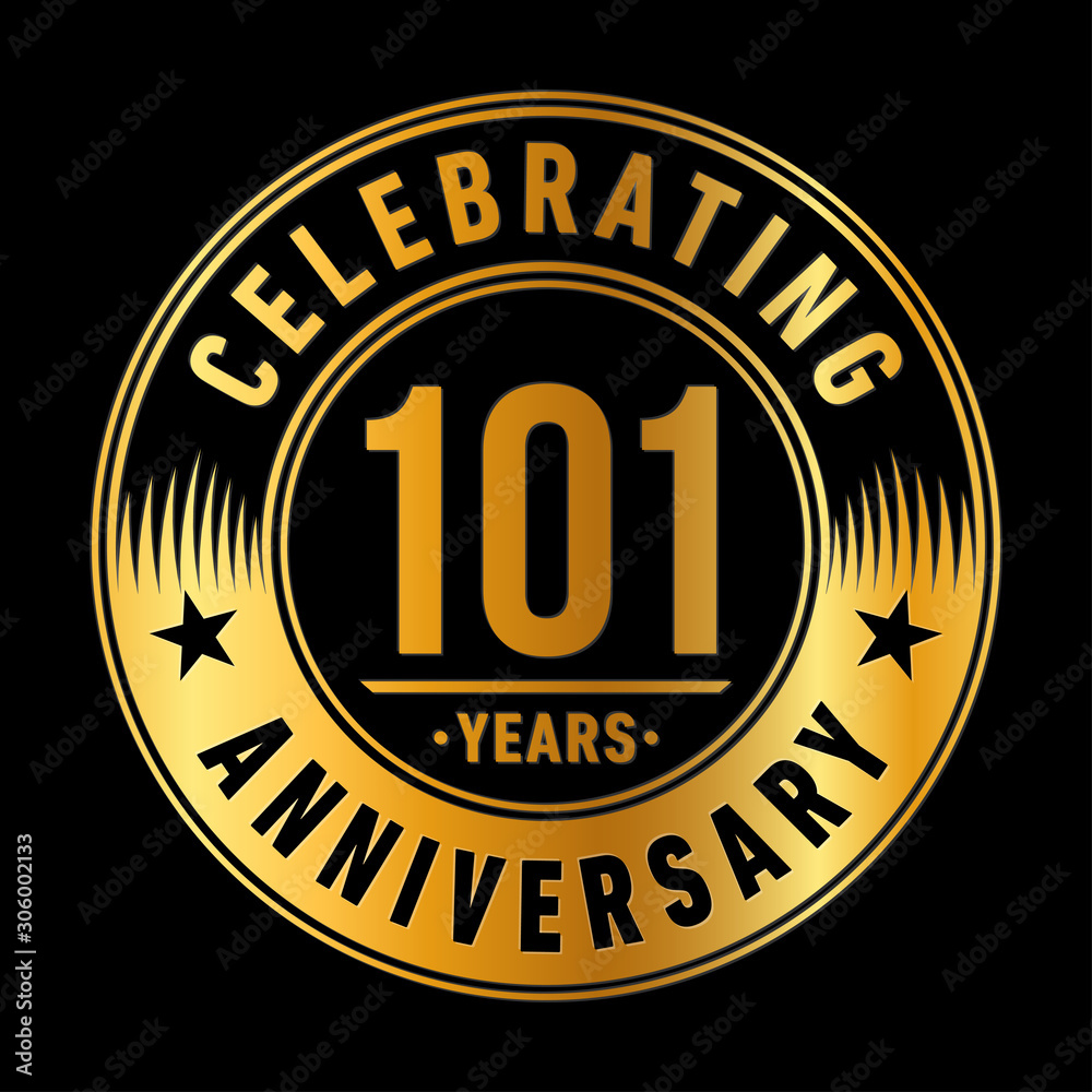 101 years anniversary celebration logo template. One hundred and one years vector and illustration. 101 years anniversary celebration logo template. One hundred and one years vector and illustration.