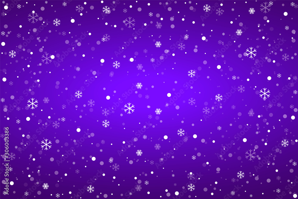 Snowflakes on the blue background. Falling snow. Vector illustration. Christmas winter background. Snowflakes on the blue background. Falling snow. Vector illustration. Christmas winter background.