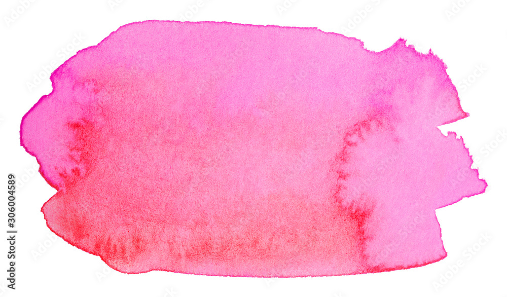 watercolor stain red with paper texture on a white background. freehand paint stain for design element watercolor stain red with paper texture on a white background. freehand paint stain for design element