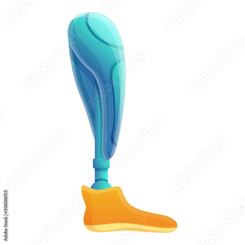 Bionic prosthesis icon. Cartoon of bionic prosthesis vector icon for web design isolated on white background