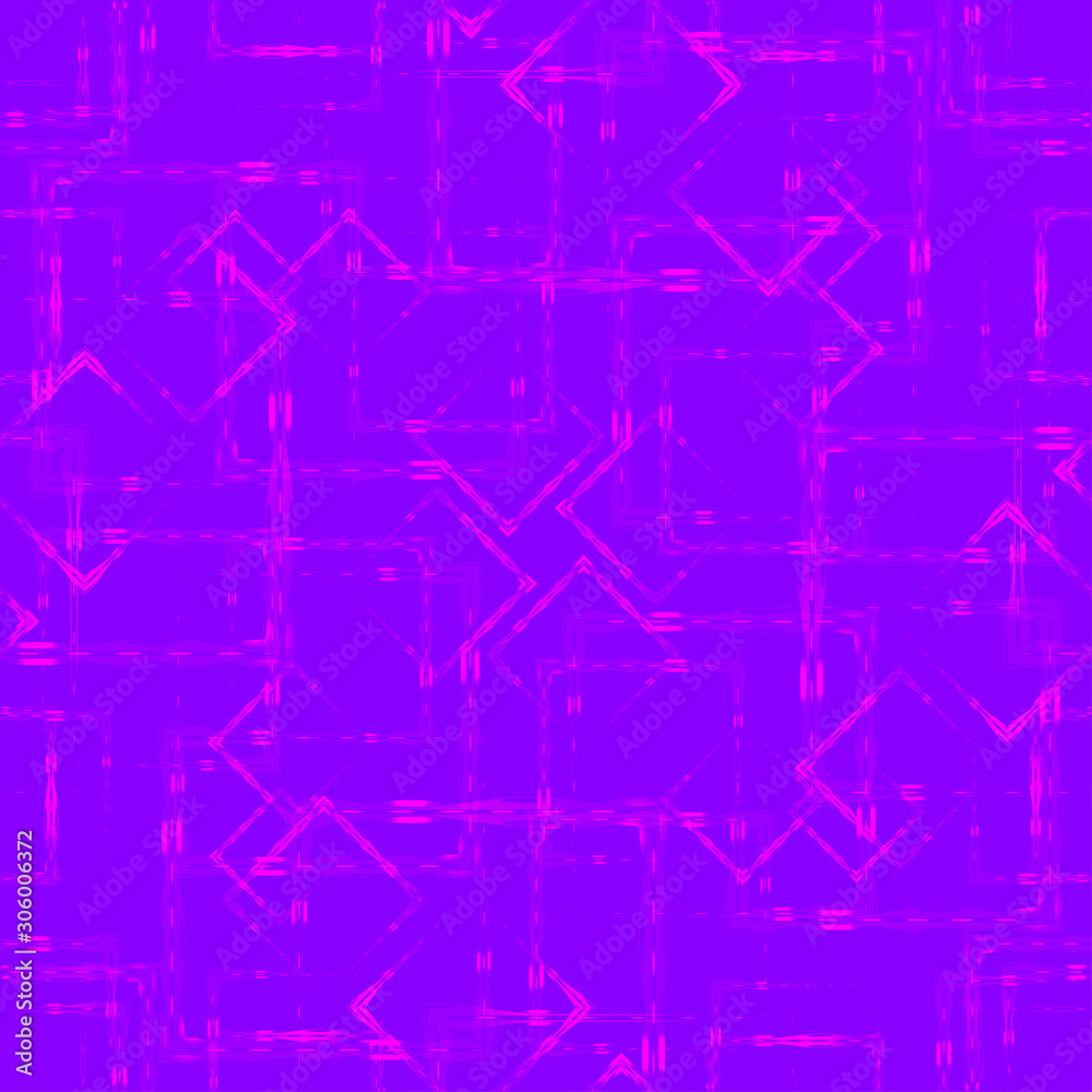 Carved squares and the same rhombuses on a purple background. Carved squares and the same rhombuses on a purple background.