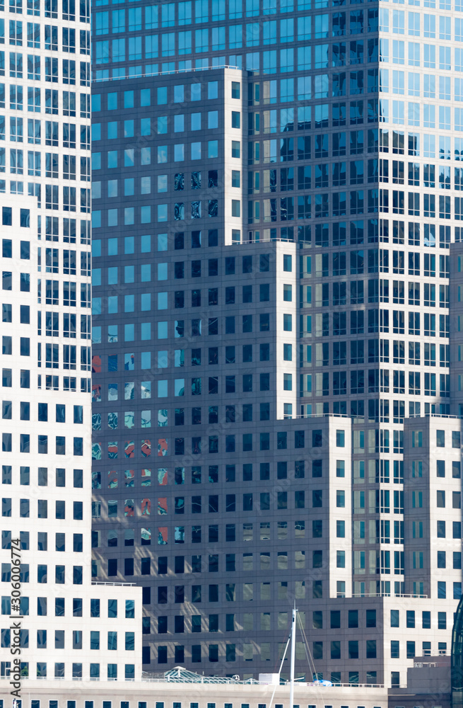 Obraz premium New York skyscrapers glass and concrete buildings