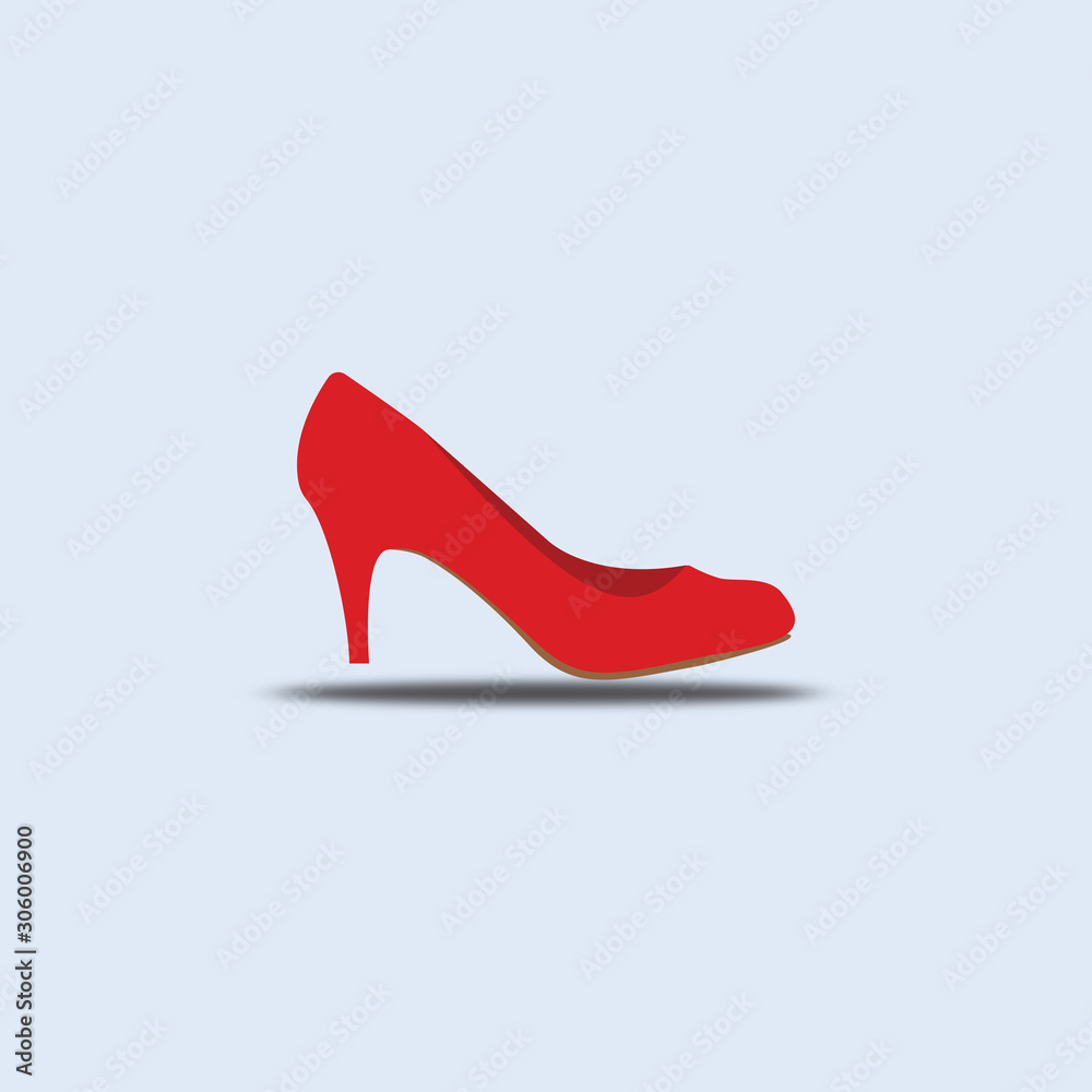 Women Shoes High Heels Logo Vector With Red Color. Elegence Ladies Red Shoes Vector Template. Women Shoes High Heels Logo Vector With Red Color. Elegence Ladies Red Shoes Vector Template.