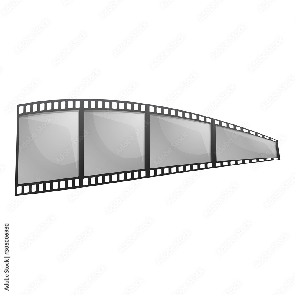 Negative filmstrip icon. Cartoon of negative filmstrip vector icon for web design isolated on white background
