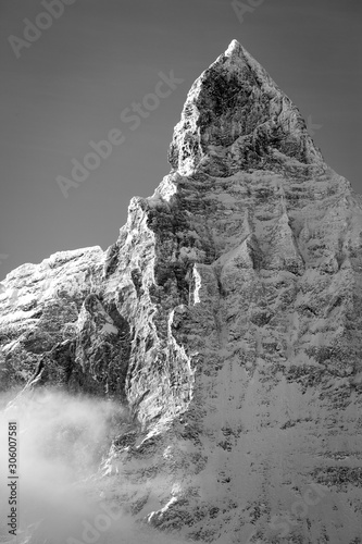 Принти на полотні Matterhorn in schwarz weiss