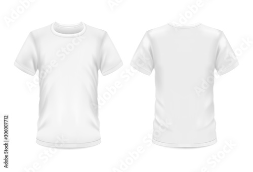 White t-shirt 3d blank sportswear model mockup