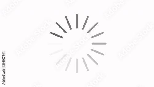 Loading circle icon on white background animation. Motion Graphics. Transparent Background
