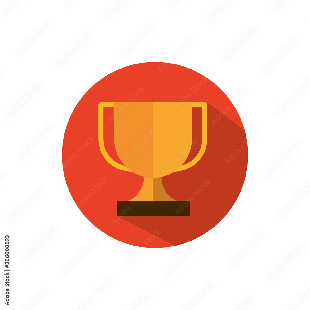 trophy award cup business strategy icon block shadow trophy award cup business strategy icon block shadow