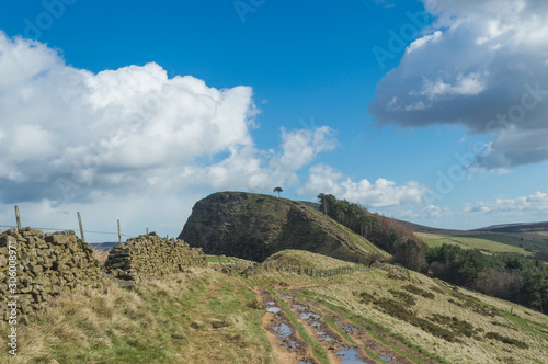 Looking along the Mam Tor Path towards Back Tor in the Peak District, Derbyshire photo