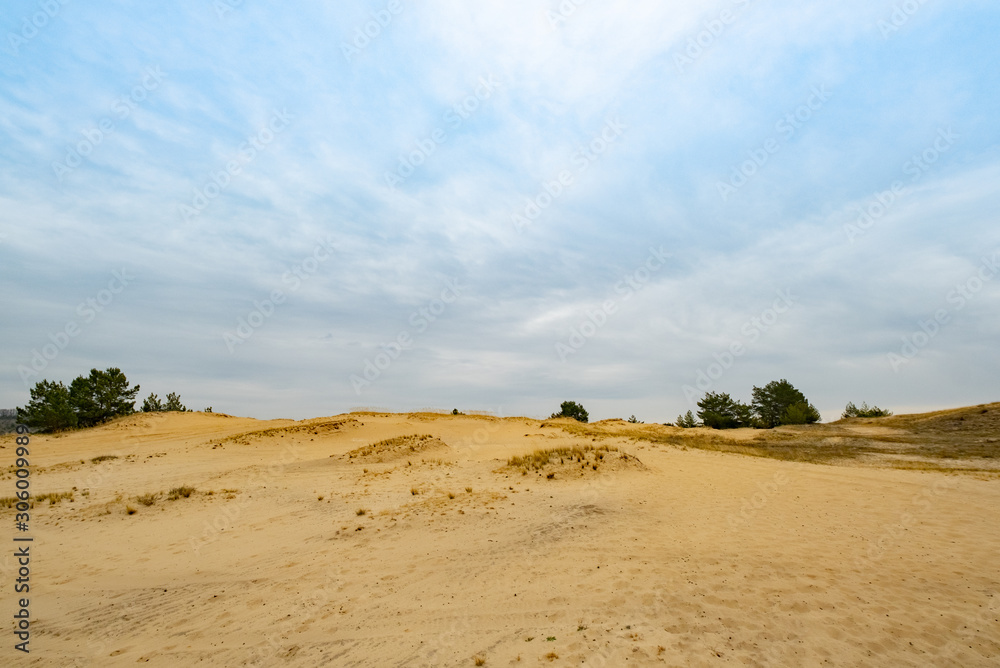 Landscape with desert in ukraine 
