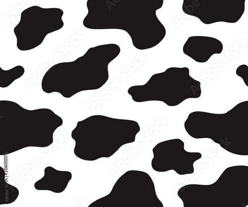 Cow texture repeated  design background pattern backdrop wallpaper. Vector image illustration seamless 