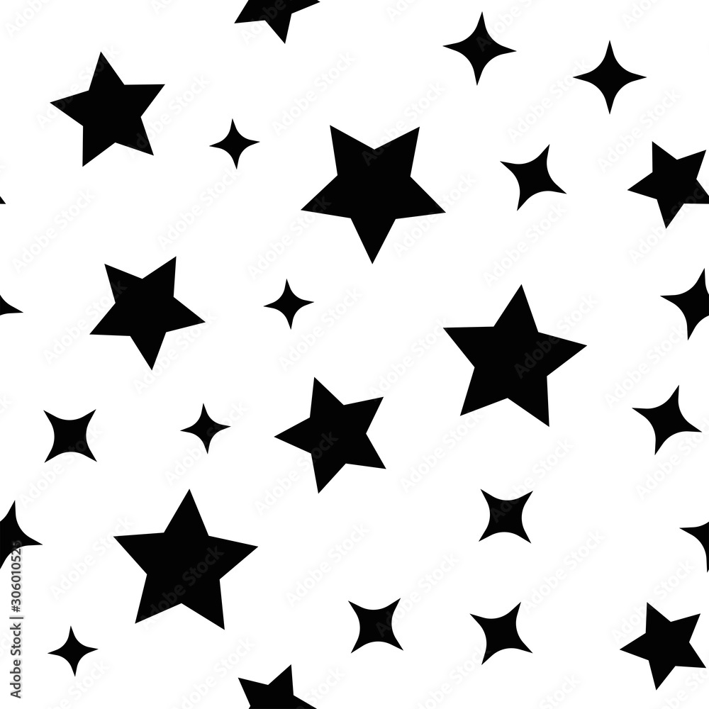 Obraz premium Stars seamless pattern. Sky with star icons texture background.