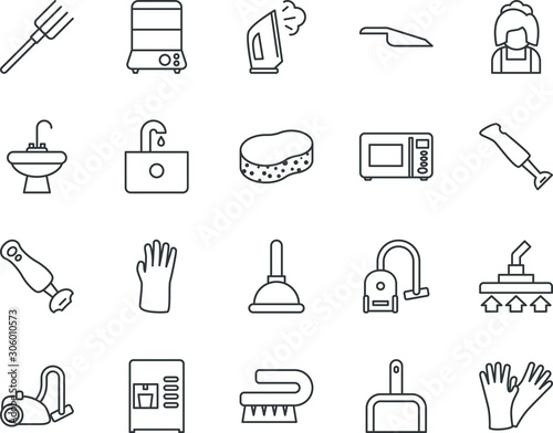 household vector icon set such as: hole, laundry, sample, espresso, sponge, icons, coffee, template, pictogram, protect, old, adult, cartoon, disinfectant, cord, agriculture, pitchfork, pot