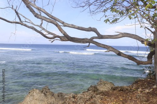 A beautiful view of Nusa Dua beach in Bali, Indonesia.