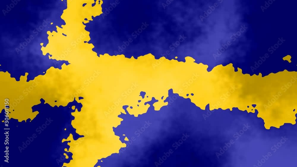 animated background seamless loop video full HD sweden flag with stained effect - symbol of swedish