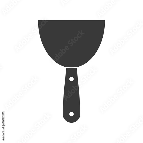 Scrapper or putty knife tool icon in vector