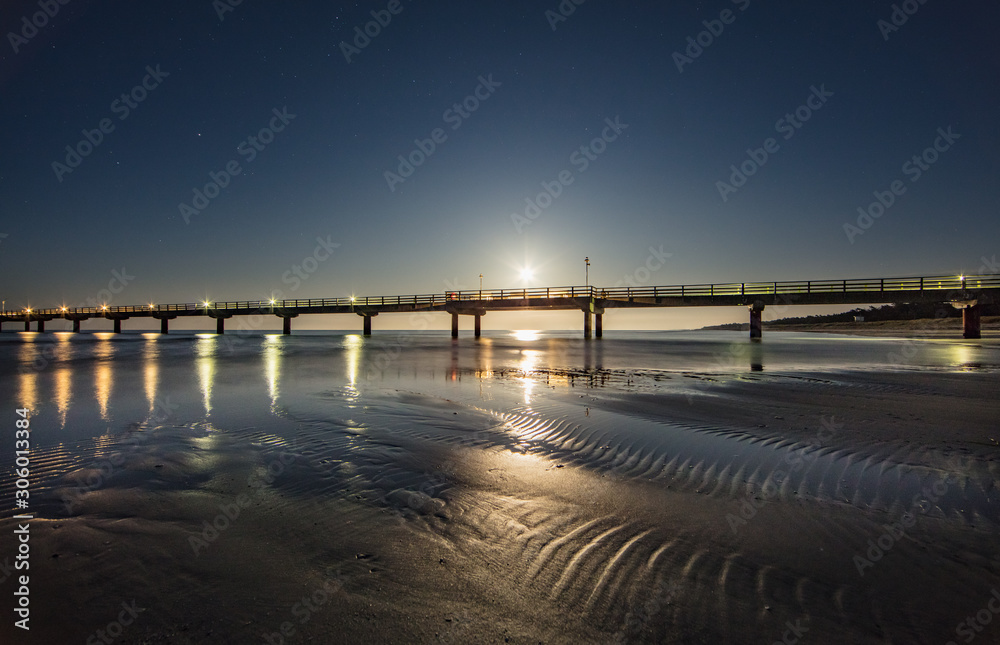 Obraz premium ostsee bei nacht
