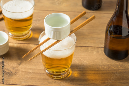 Alcoholic Japanese Sakebombs with Rice Wine