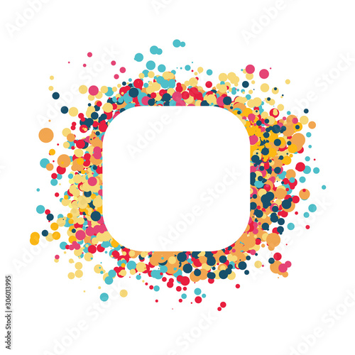 Vector confetti splash dots isolated burst colors