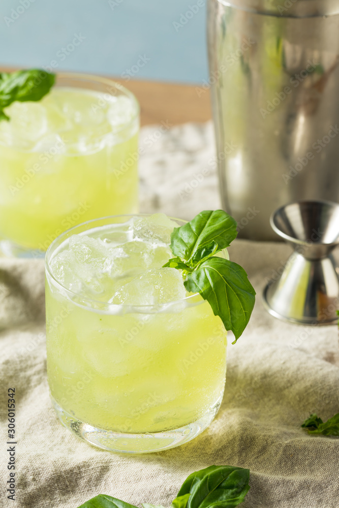Homemade Alcoholic Gin Basil Smash Homemade Alcoholic Gin Basil Smash