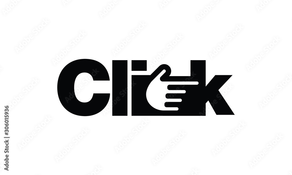 Click Vectors Royalty logo design inspiration Stock Vector
