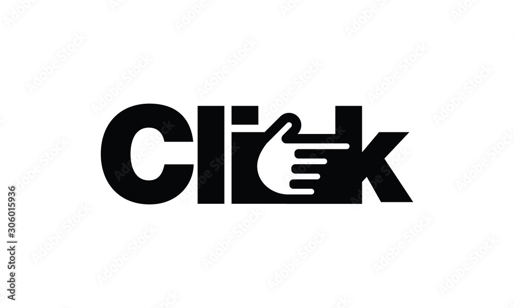 clicks  Typographic logo design, Typographic logo, Text logo design