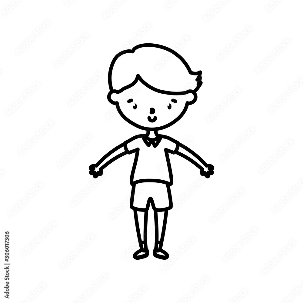 little boy infant cartoon character line style little boy infant cartoon character line style