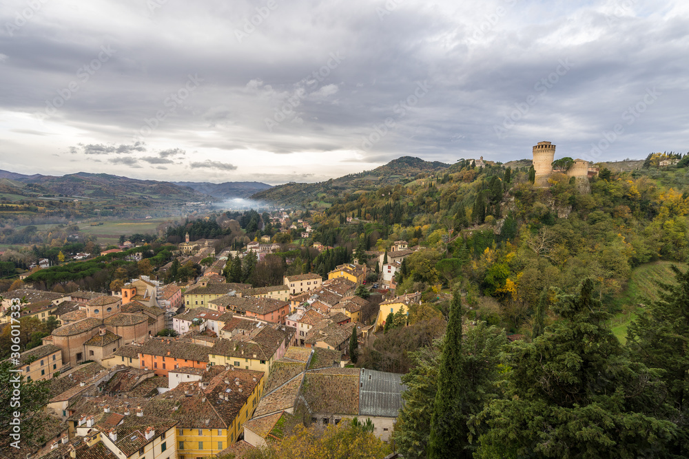 View of Brisighella: one of the most beautifull old village of Italy.