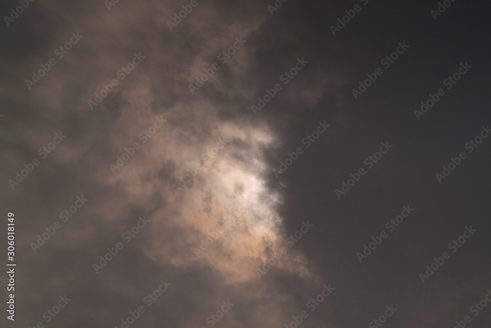 Bangladesh – January 06, 2014: The sun is covering heavy winter fog at Dhaka, Bangladesh.