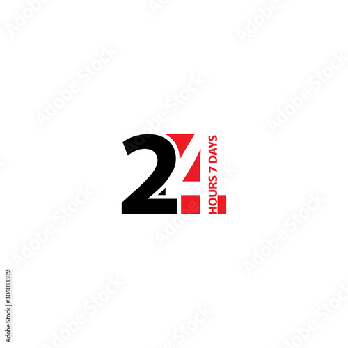 24 for 7 logo vector template eps for your company and industry purpose ready to use