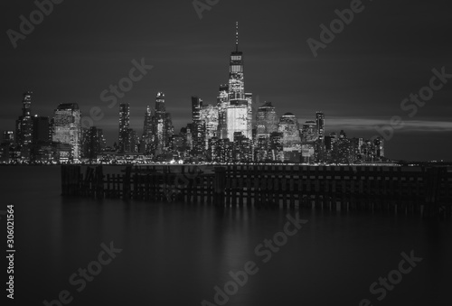  59 5000 cityscape night white black lights buildings new york