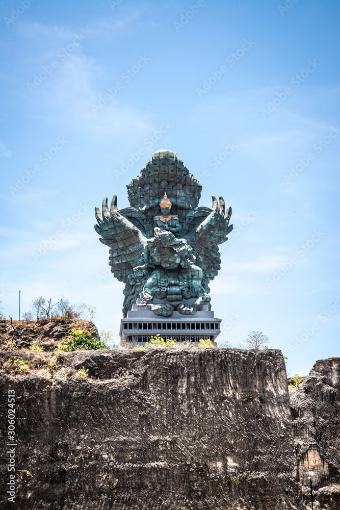 A beautiful view of Garuda Wisnu Kencana Cultural Park in Bali, Indonesia.
