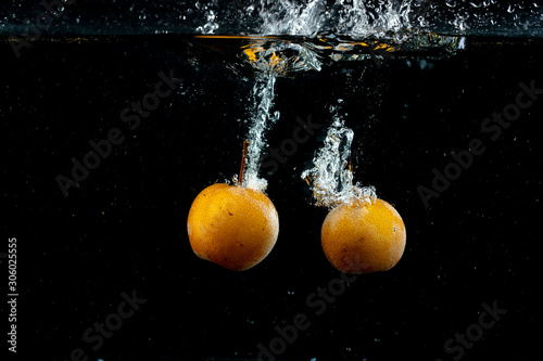 fresh apple pair in the water
