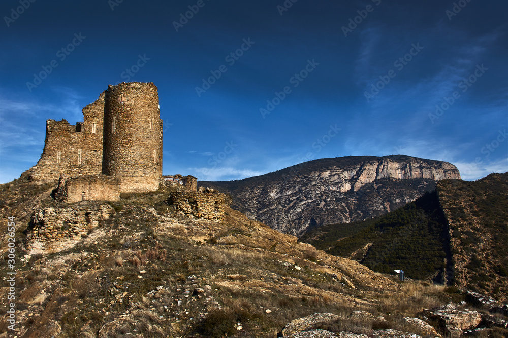 Castle ruins on a mountain