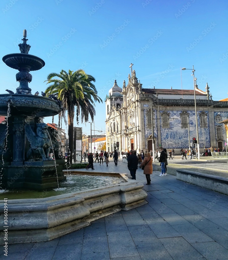 square in Oporto, Portugal