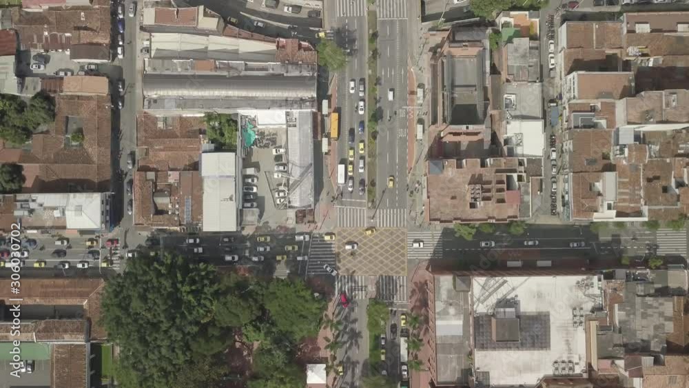 Aerial drone shot of Medellin in Colombia Aerial drone shot of Medellin in Colombia