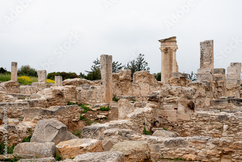 Ancient columns of Apollon Hylates, sanctuary in Limassol district, Cyprus
