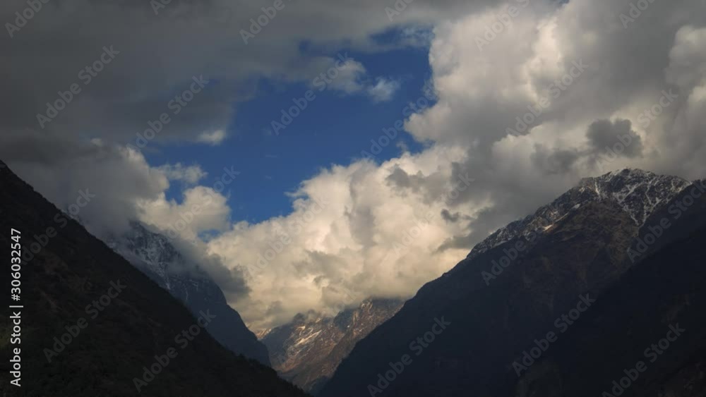 The Himalayas on the way to the Annapurna base camp The Himalayas on the way to the Annapurna base camp
