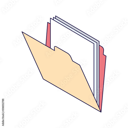 documents file icon, flat design