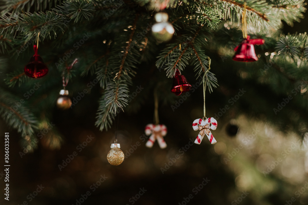 Święta, Boże Narodzenie, ozdoby, bombki, choinka