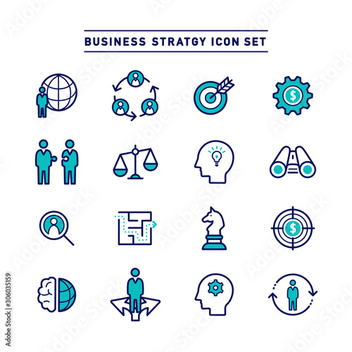 BUSINESS STRATGY ICON SET