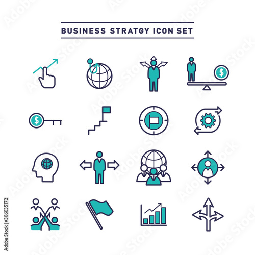 BUSINESS STRATGY ICON SET