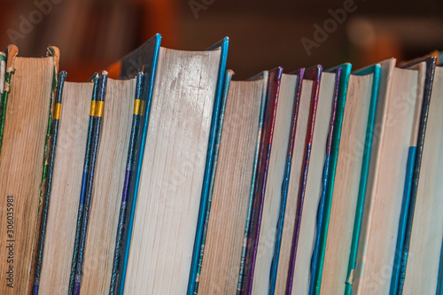 old books on a shelf in the library