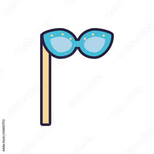 Isolated party glasses vector design