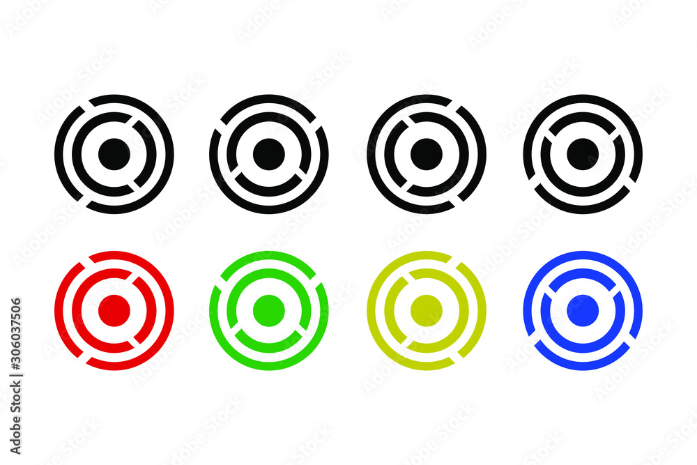 circle icon with many color and one black ready to use circle icon with many color and one black ready to use